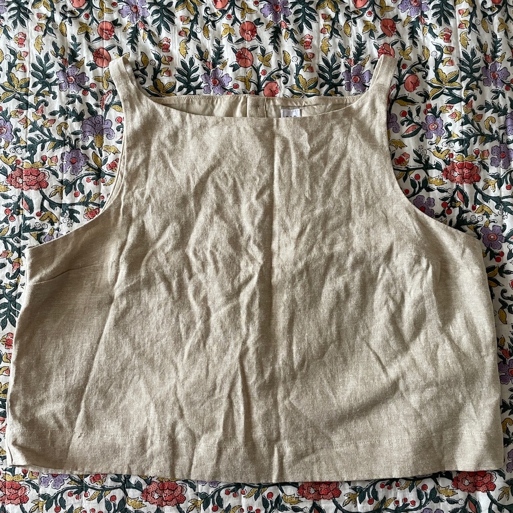 NWT GAP linen cropped top